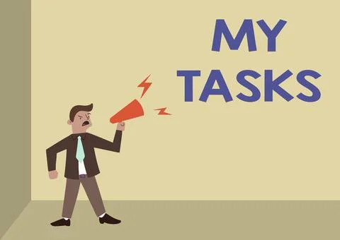 Text showing inspiration My Tasks. Word for assigned piece of work often to be Stock Illustration