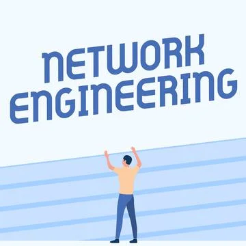 Text showing inspiration Network Engineering. Business showcase professional who Stock Illustration