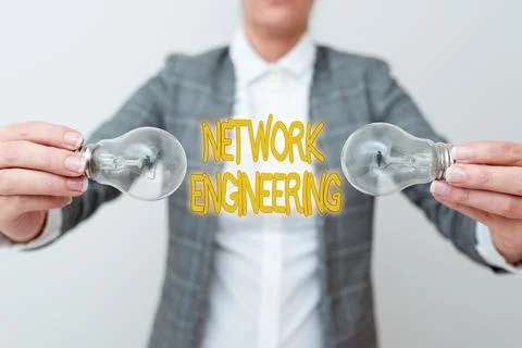 Text showing inspiration Network Engineering. Business overview professional who Stock Photos