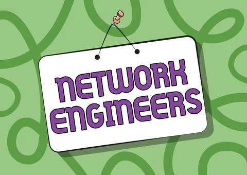 Text showing inspiration Network Engineers. Conceptual photo Technology Stock Illustration