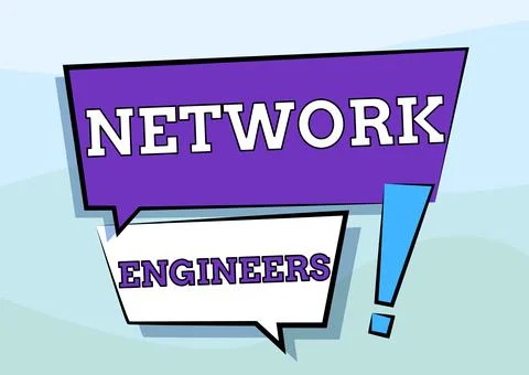 Text showing inspiration Network Engineers. Internet Concept Technology Stock Illustration