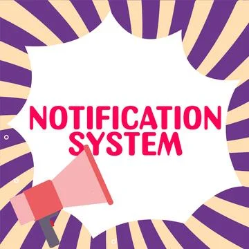 Text showing inspiration Notification System. Word for Do not forget to be Stock Illustration