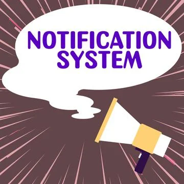 Text showing inspiration Notification System. Word for Do not forget to be Stock Illustration