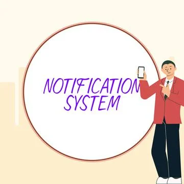 Text showing inspiration Notification System. Business concept Do not forget to Stock Illustration