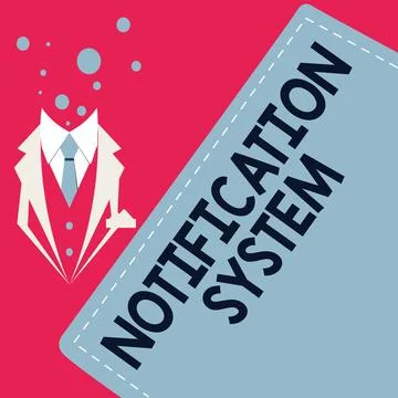 Text showing inspiration Notification System. Conceptual photo Do not forget to Stock Illustration