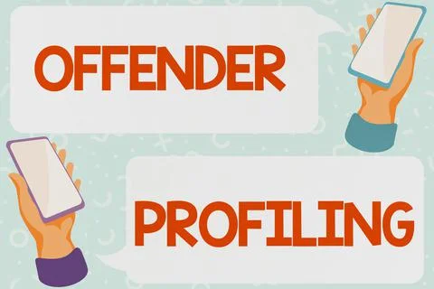 Text showing inspiration Offender Profiling. Conceptual photo Develop profiles 스톡 일러스트