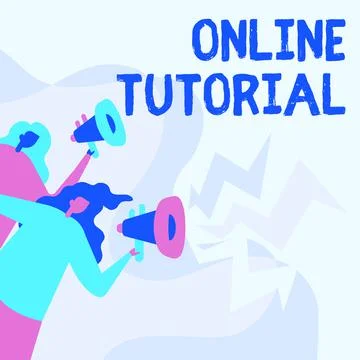 Text showing inspiration Online Tutorial. Business approach process of tutoring Stock Illustration