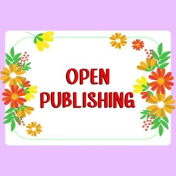 Text showing inspiration Open Publishing. Business idea online access to many Stock Illustration
