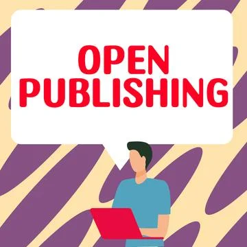 Text showing inspiration Open Publishing. Business showcase online access to Stock Illustration