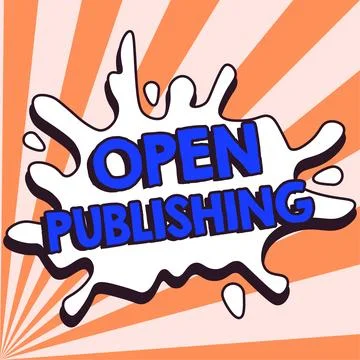 Text showing inspiration Open Publishing. Business idea online access to many Stock Illustration