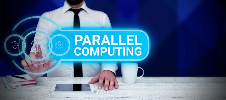 Text showing inspiration Parallel Computing. Conceptual photo simultaneous Foto stock