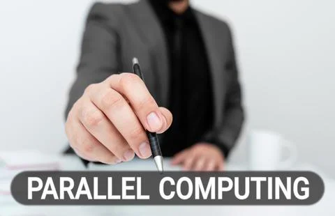 Text showing inspiration Parallel Computing. Business overview simultaneous Foto stock
