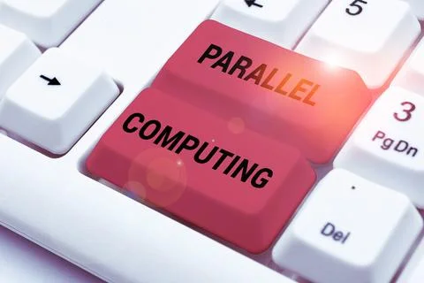 Text showing inspiration Parallel Computing. Business concept simultaneous Fotos Stock
