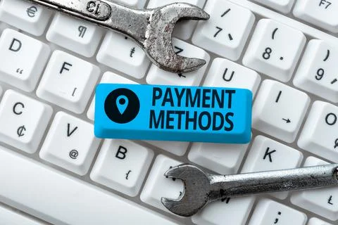 Text showing inspiration Payment Methods. Conceptual photo trade of value from Foto stock