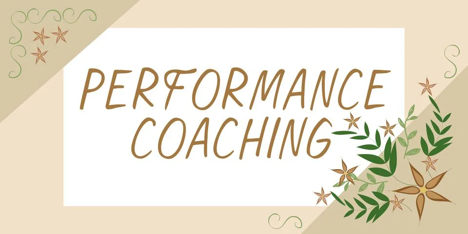 Text showing inspiration Performance Coaching. Business showcase Facilitate the Stock Illustration