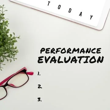Text showing inspiration Performance Evaluation. Business idea the development Stock Photos