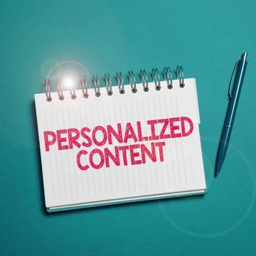 Text showing inspiration Personalized Content. Business concept seeks to tailor Stock Photos