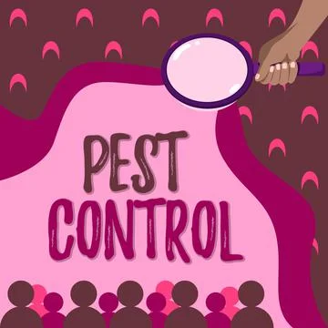 Text showing inspiration Pest Control. Business overview Killing destructive Stock Illustration