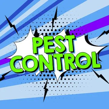 Text showing inspiration Pest Control. Business overview Killing destructive Stock Illustration