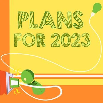 Text showing inspiration Plans For 2023. Business idea an intention or decisi Stock Illustration