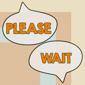 Text showing inspiration Please Wait. Business idea to pause any implemented イラスト素材