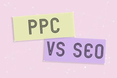 Text showing inspiration Ppc Vs Seo. Conceptual photo Pay per click against Stock Illustration