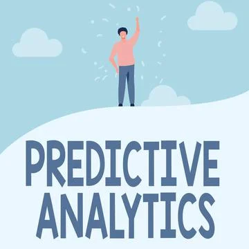 Text showing inspiration Predictive Analytics. Business overview Optimize イラスト素材