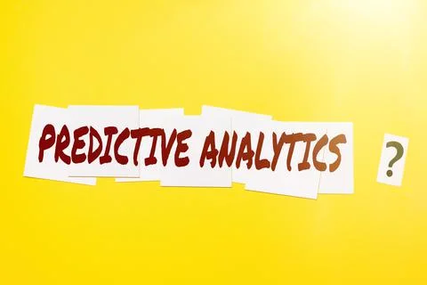 Text showing inspiration Predictive Analytics. Business overview Optimize 写真素材