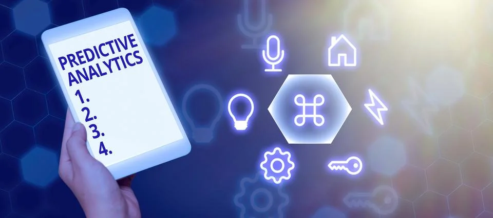 Text showing inspiration Predictive Analytics. Business showcase Optimize Stock Photos