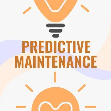 Text showing inspiration Predictive Maintenance. Business approach Predict when Stock Illustration