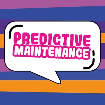 Text showing inspiration Predictive Maintenance. Business showcase Predict when Stock Illustration