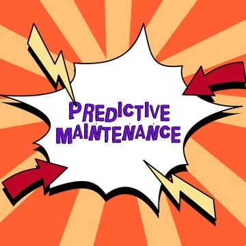 Text showing inspiration Predictive Maintenance. Word for Predict when Equipment Stock Illustration