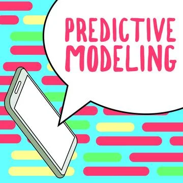 Text showing inspiration Predictive Modeling. Business overview maintenance Stock Illustration