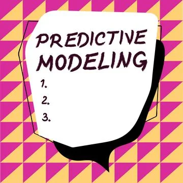 Text showing inspiration Predictive Modeling. Conceptual photo maintenance Stock Illustration