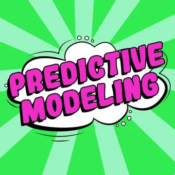 Text showing inspiration Predictive Modeling. Business approach maintenance Stock Illustration