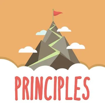 Text showing inspiration Principles. Conceptual photo fundamental truth that Stock Illustration