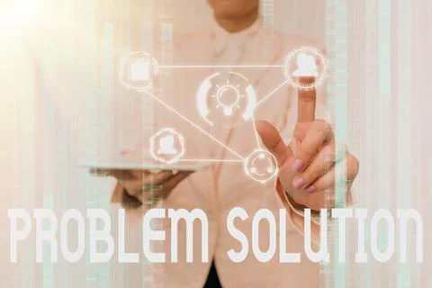 Text showing inspiration Problem Solution. Concept meaning solving consists of Foto stock
