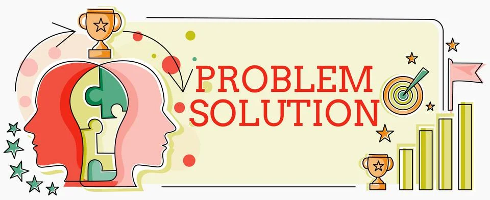 Text showing inspiration Problem Solutionsolving consists of using generic Stock Illustration