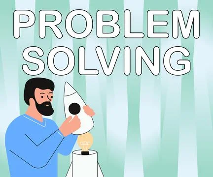 Text showing inspiration Problem Solving. Business concept having a good Illustrazione stock