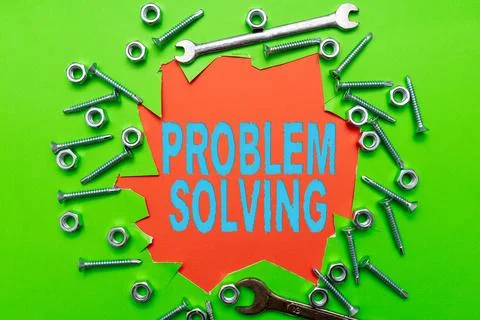 Text showing inspiration Problem Solving. Business idea to find an answer or Foto stock