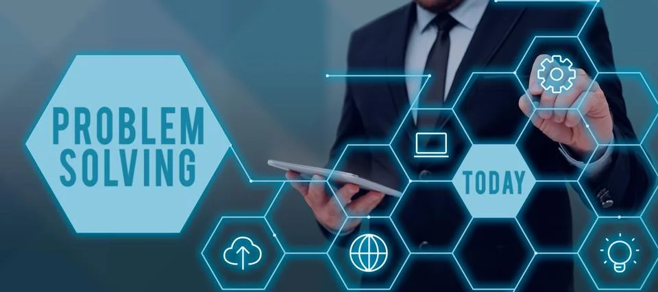 Text showing inspiration Problem Solving. Business showcase having a good Stock Photos