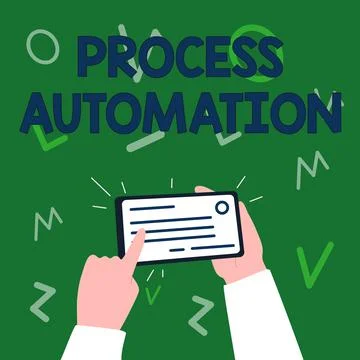 Text showing inspiration Process Automation. Business showcase Transformation Stock Illustration