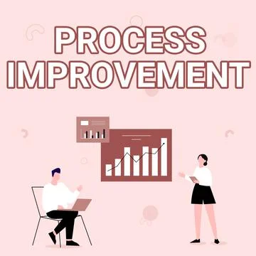 Text showing inspiration Process Improvement. Business approach task of Stock Illustration