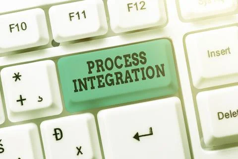 Text showing inspiration Process Integration. Business approach sharing of data Stock Photos