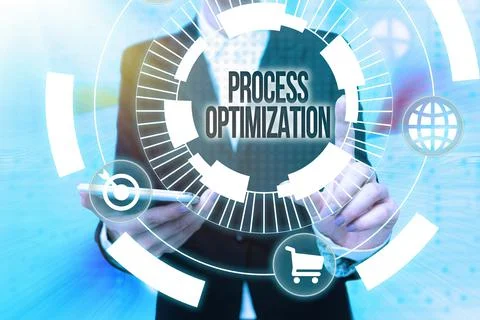 Text showing inspiration Process Optimization. Concept meaning improves the 스톡 사진
