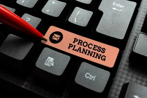 Text showing inspiration Process Planning. Business concept the development of Stock Photos