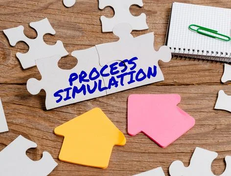 Text showing inspiration Process Simulation. Conceptual photo Technical Stock Photos