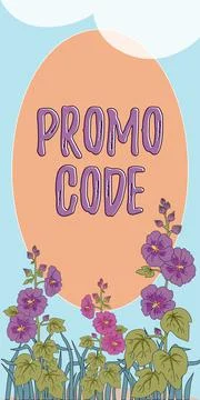 Text showing inspiration Promo Code. Internet Concept digital numbers that give Stock Illustration