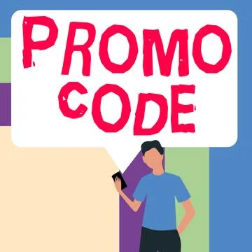 Text showing inspiration Promo Code. Business showcase digital numbers that give Illustrazione stock