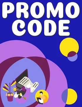 Text showing inspiration Promo Code. Concept meaning digital numbers that give Stock Illustration